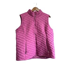 FREE COUNTRY Womens Quilted Pink Full Zip Vest Size XXL EE G Lightweight Puffer